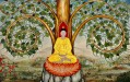 Buda bajo el budismo de polvo dorado de Banyan